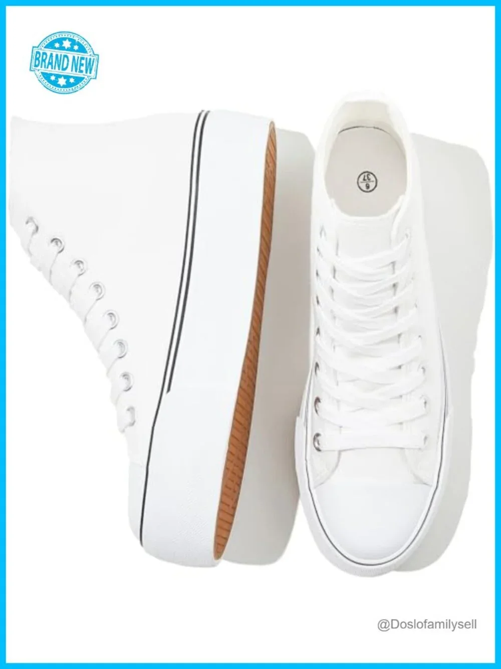 Womens Platform Sneakers High Top Canvas Lace Up Breathable Slip Resistant